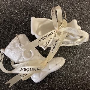 Pandora Set of 2 Limited Edition Porcelain Christmas Ornaments